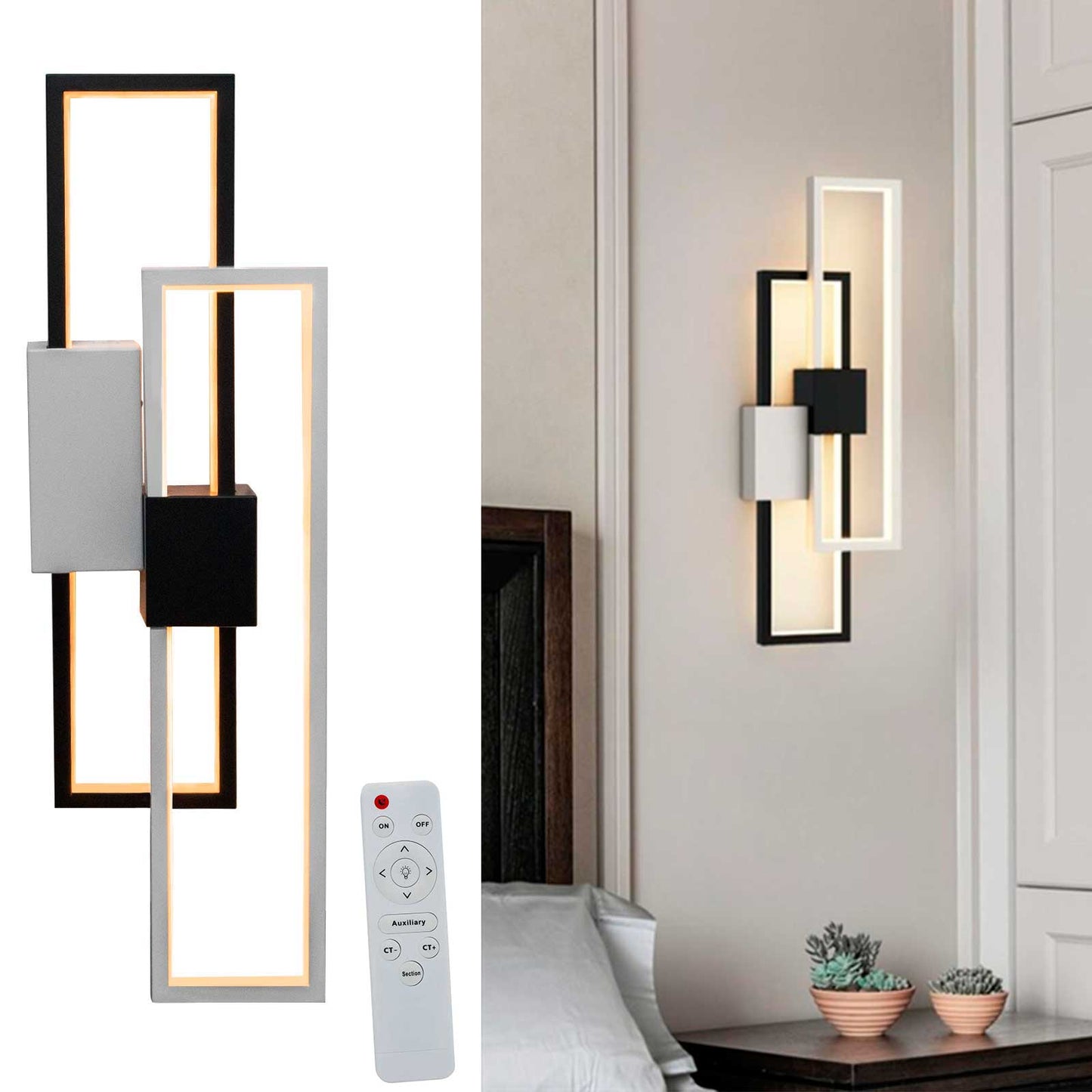 GEOMETRIC APPLIQUE LED DIMMERABILE