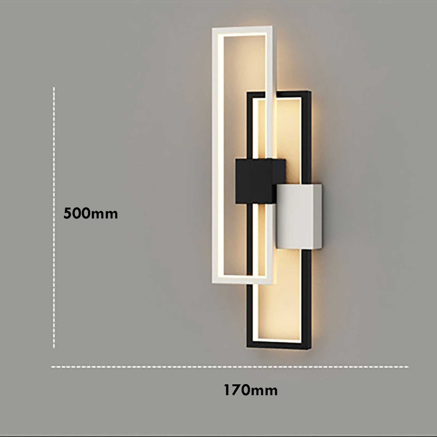 GEOMETRIC APPLIQUE LED DIMMERABILE