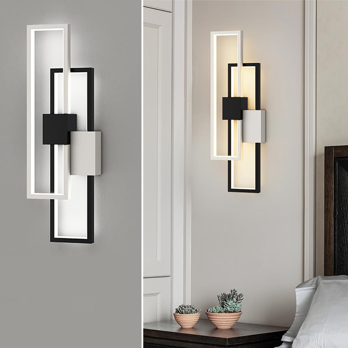 GEOMETRIC APPLIQUE LED DIMMERABILE