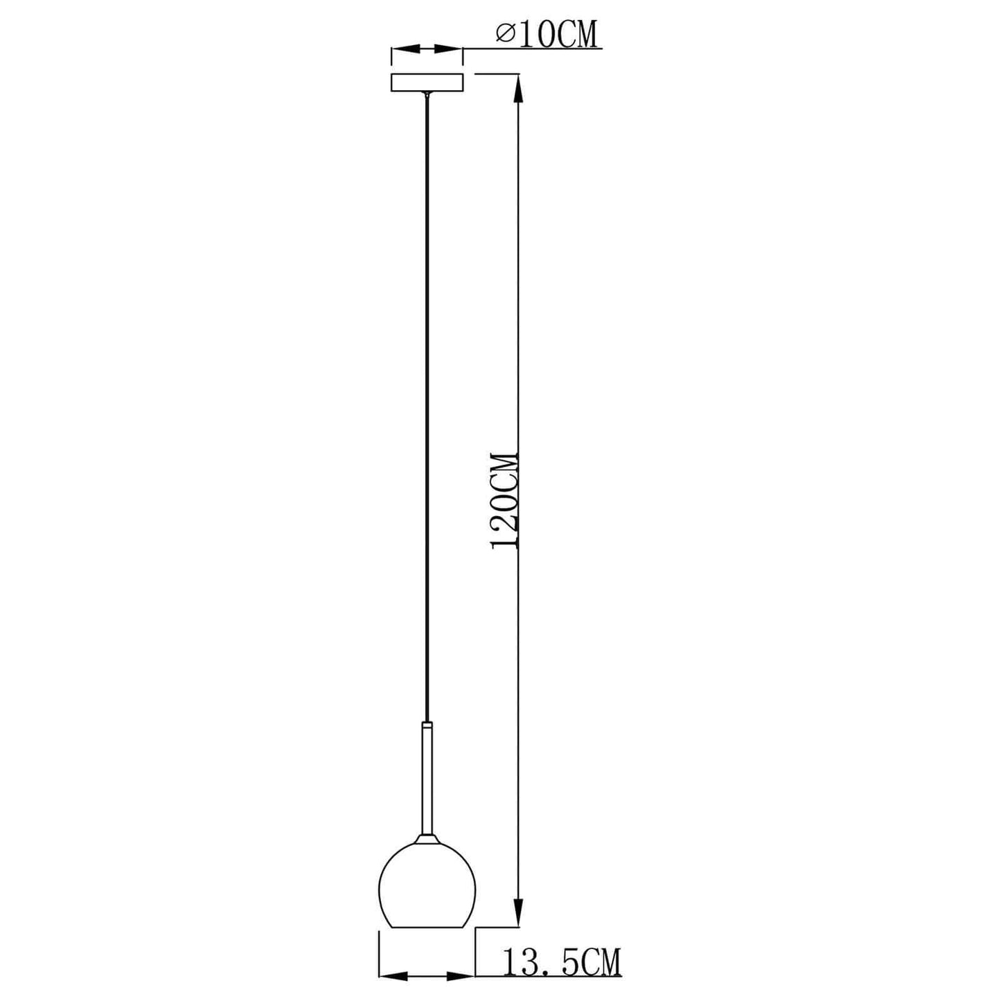 VETRO CROMATO LAMPADA SOSPENSIONE