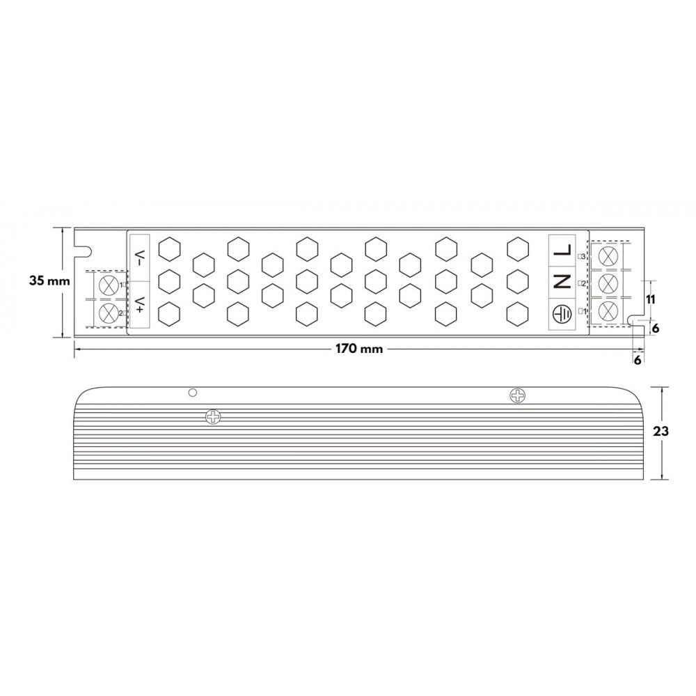 Alimentatore FINKMANN 60W 24V, IP20 - serie Black Switch