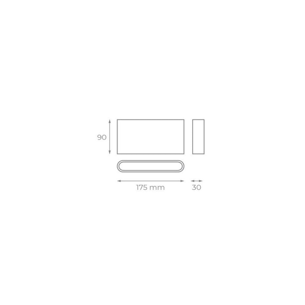 Applique LED 12W Bidirezione 100lm/W, IP65 CCT Bianco Variabile