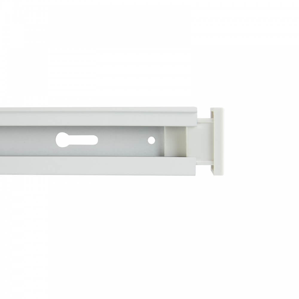 Connettore di Alimentazione + Tappo per binario Monofase Bianco, serie "Solid"