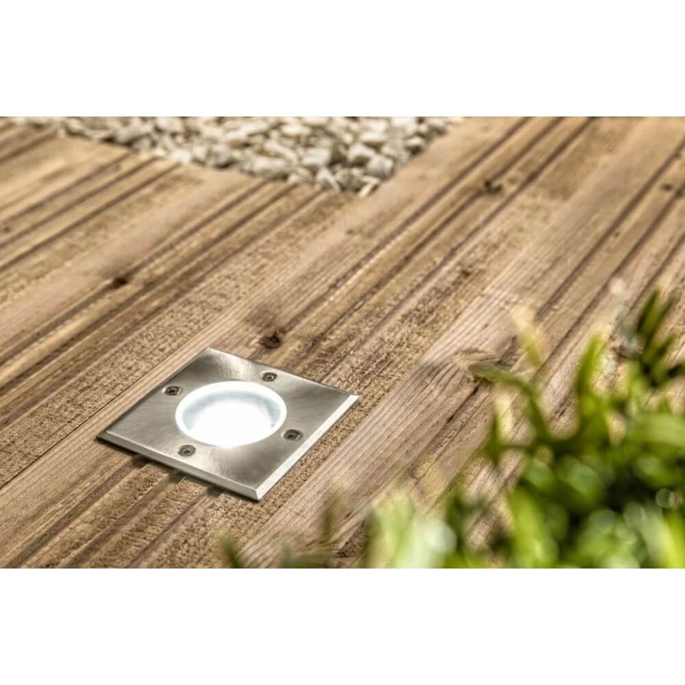 Faretto Carrabile Quadrato GU10, IP67 con Doppio Pressacavo