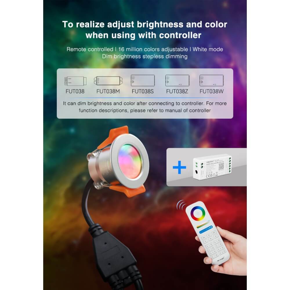 Faretto LED 3W RGBW Multicolore IP66 -