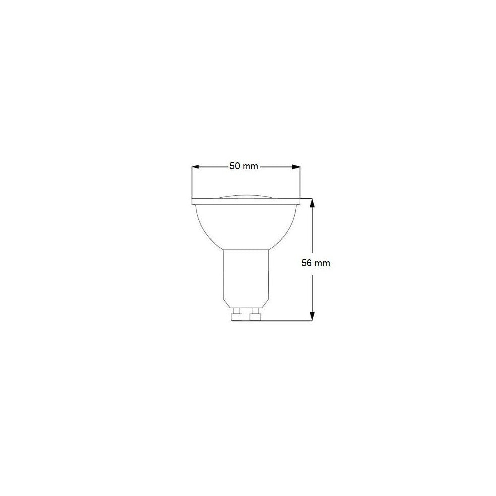 Lampada LED GU10 10W, Ceramic, 105lm/W - No Flickering
