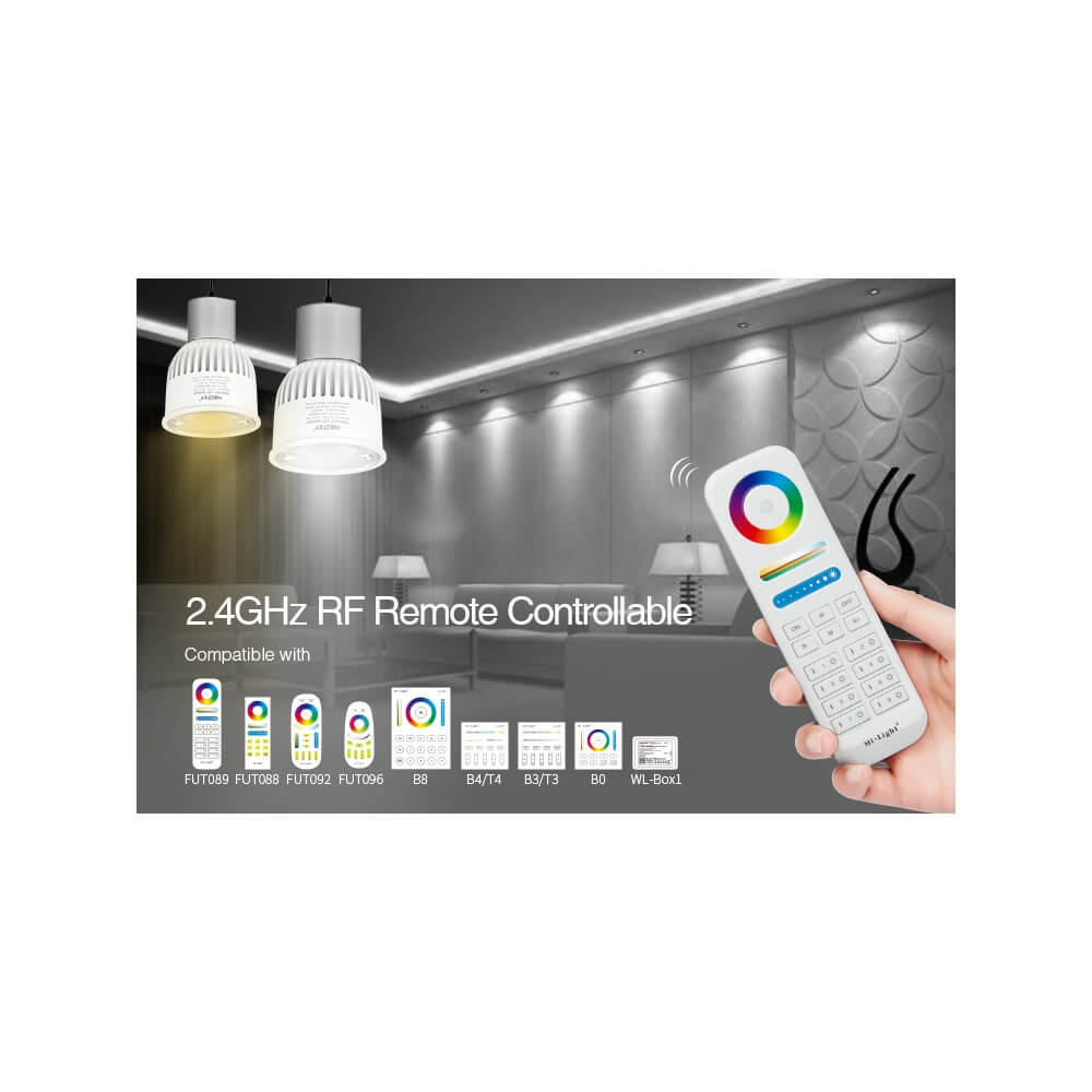 Faretto LED GU10 6W RGB+CCT Dimmerabile, Sincronizzazione Automatica