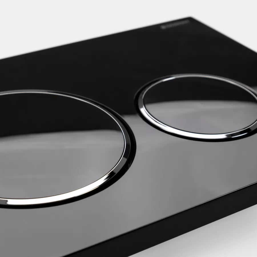 Geberit Sigma20 nero lucido e cromo placca di comando doppio tasto per incassi Sigma 8