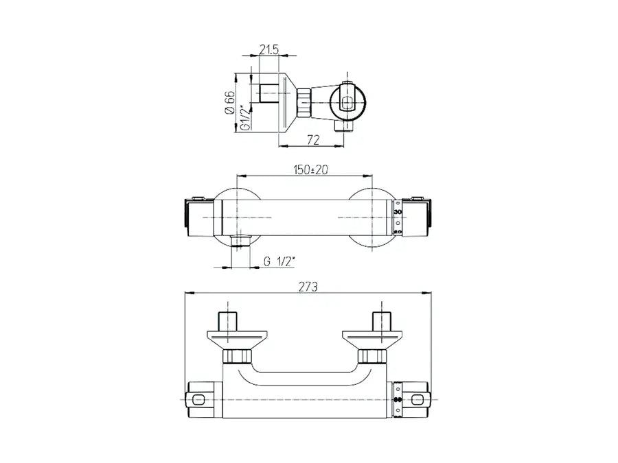 Jacuzzi - Rubinetteria miscelatore Inca termostatico esterno doccia arredo bagno moderno