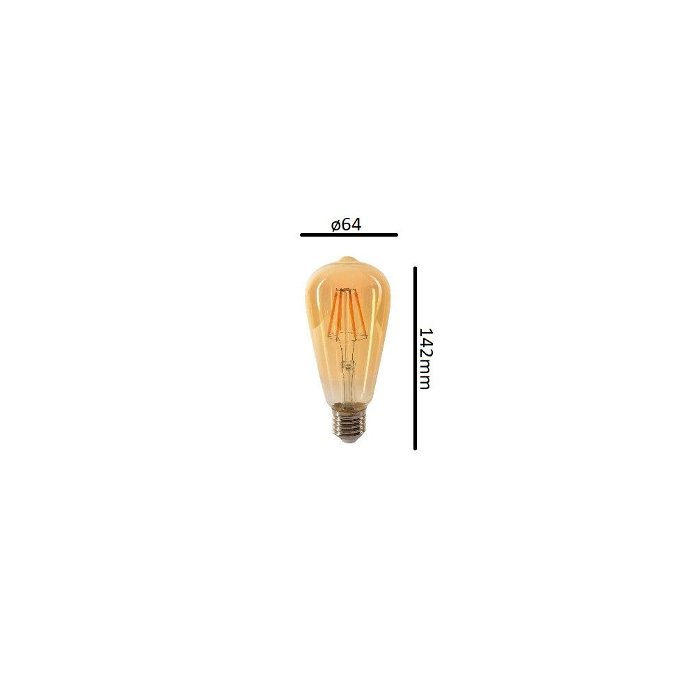Lampada Filamento ST64 Ambrata 8W 2700K