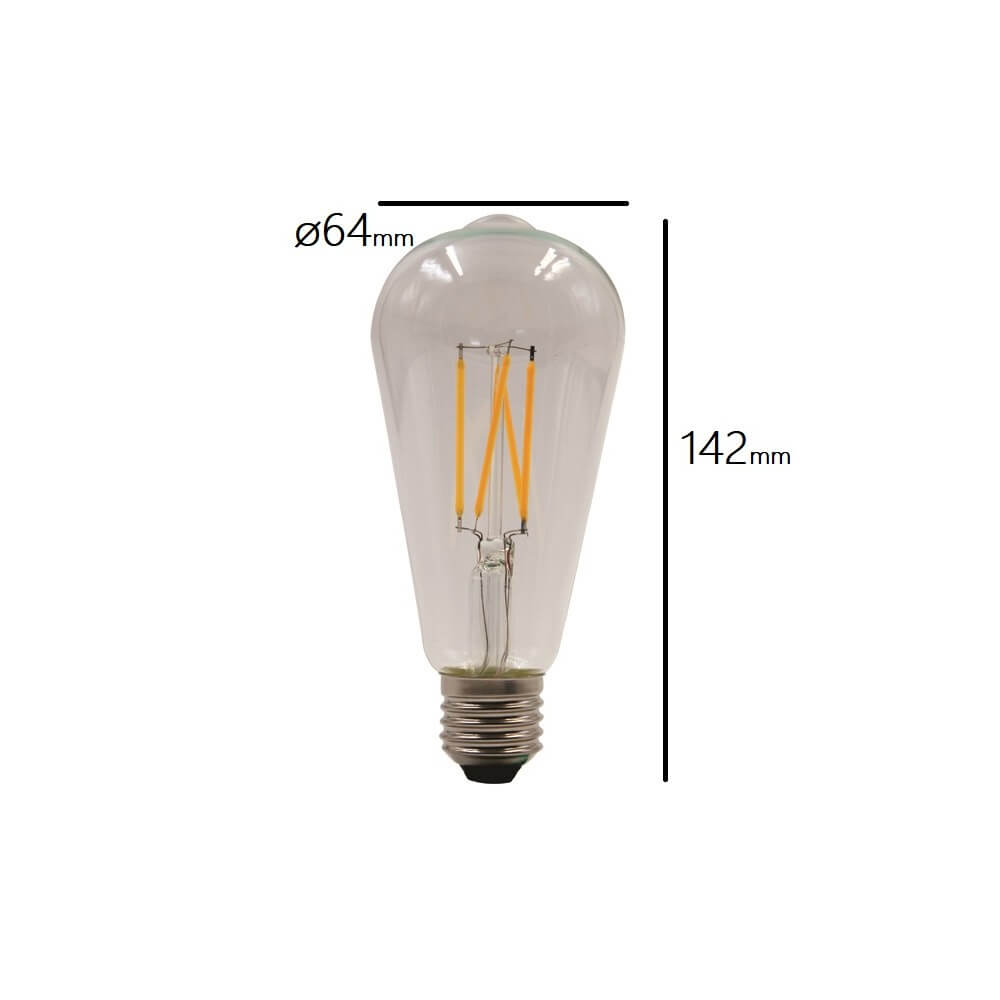 Lampada LED a Filamento ST64 8W - 125lm/W
