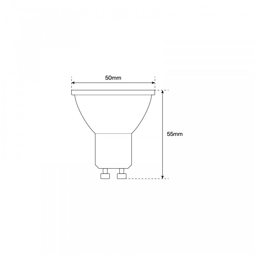 Lampada LED GU10 6W, 100lm/W - Angolo 12°