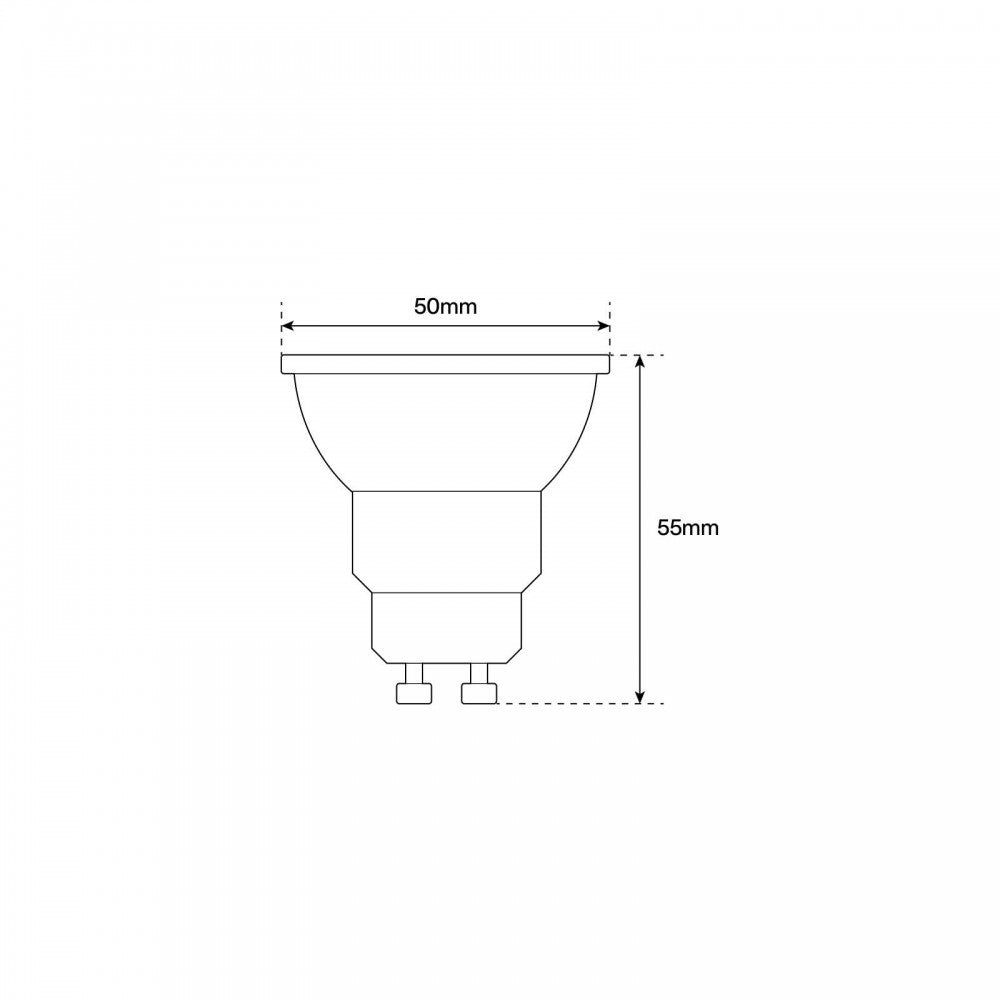 Lampada LED GU10 9W, angolo 36°, Ceramic, 105lm/W - No Flickering