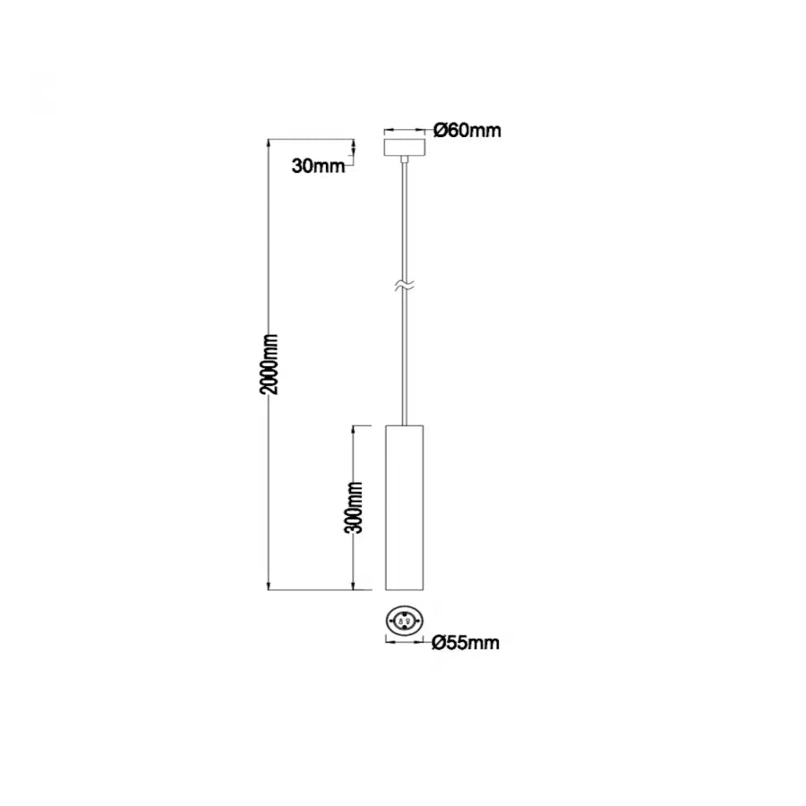 Lampada sospesa 30 cm in metallo bianco