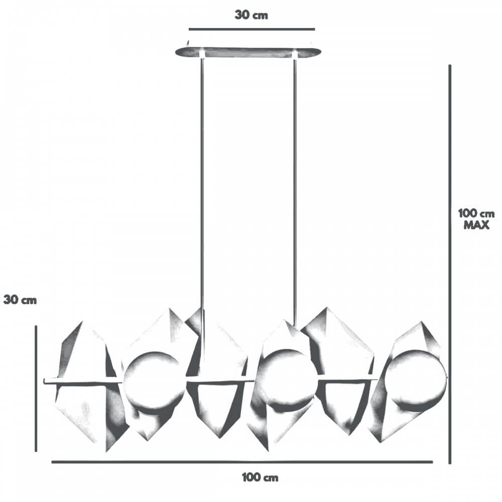 Lampadario a Sospensione DRIF 6 BLACK e WHITE