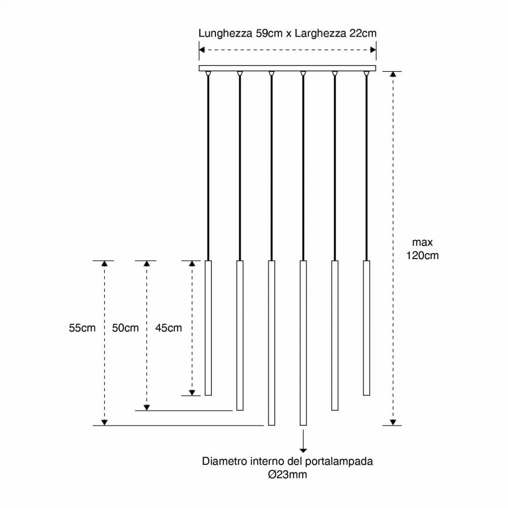 Lampadario a sospensione SELT WHITE