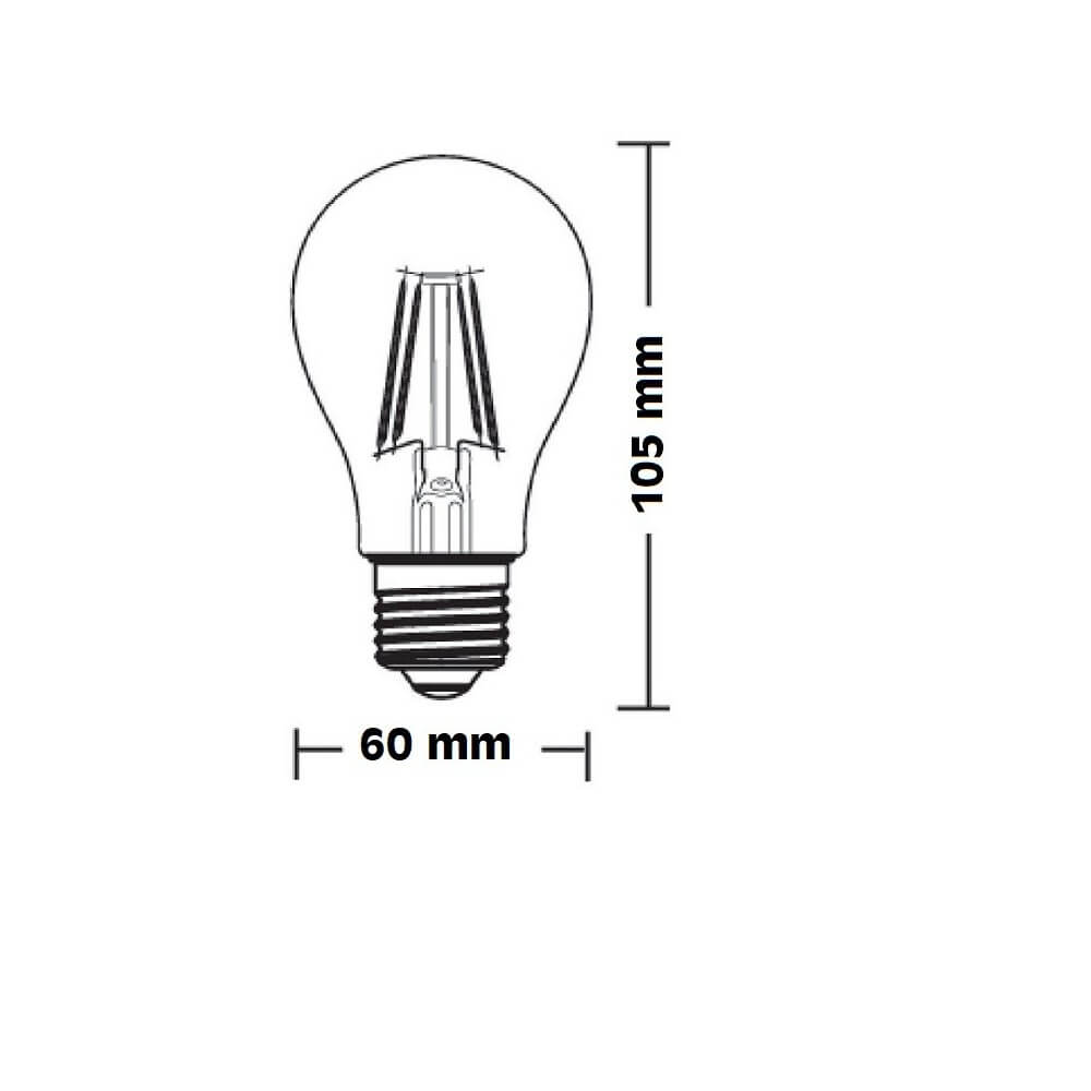 Lampadina LED E27 Filamento 8W 4000K - Dimmerabile