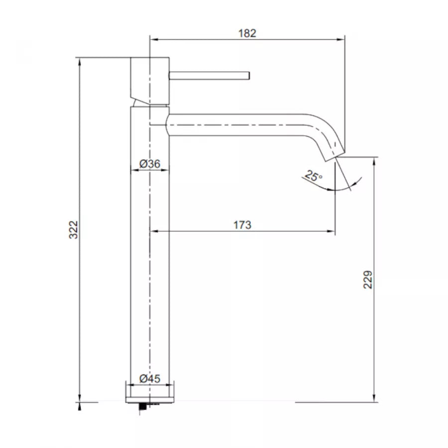 Miscelatore lavabo alto cromato OST