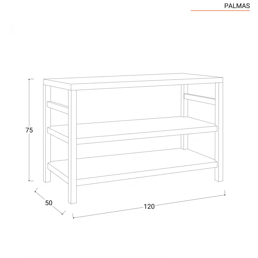 Mobile sottolavabo 120 cm in legno teak doppio ripiano
