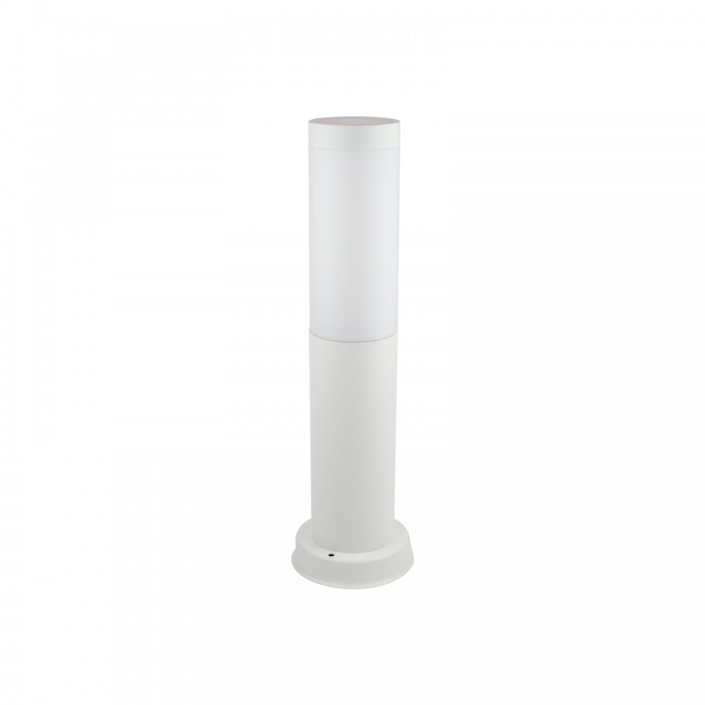 Paletto da Giardino 40cm, acciaio inox BIANCO, IK06, IP54, base E27