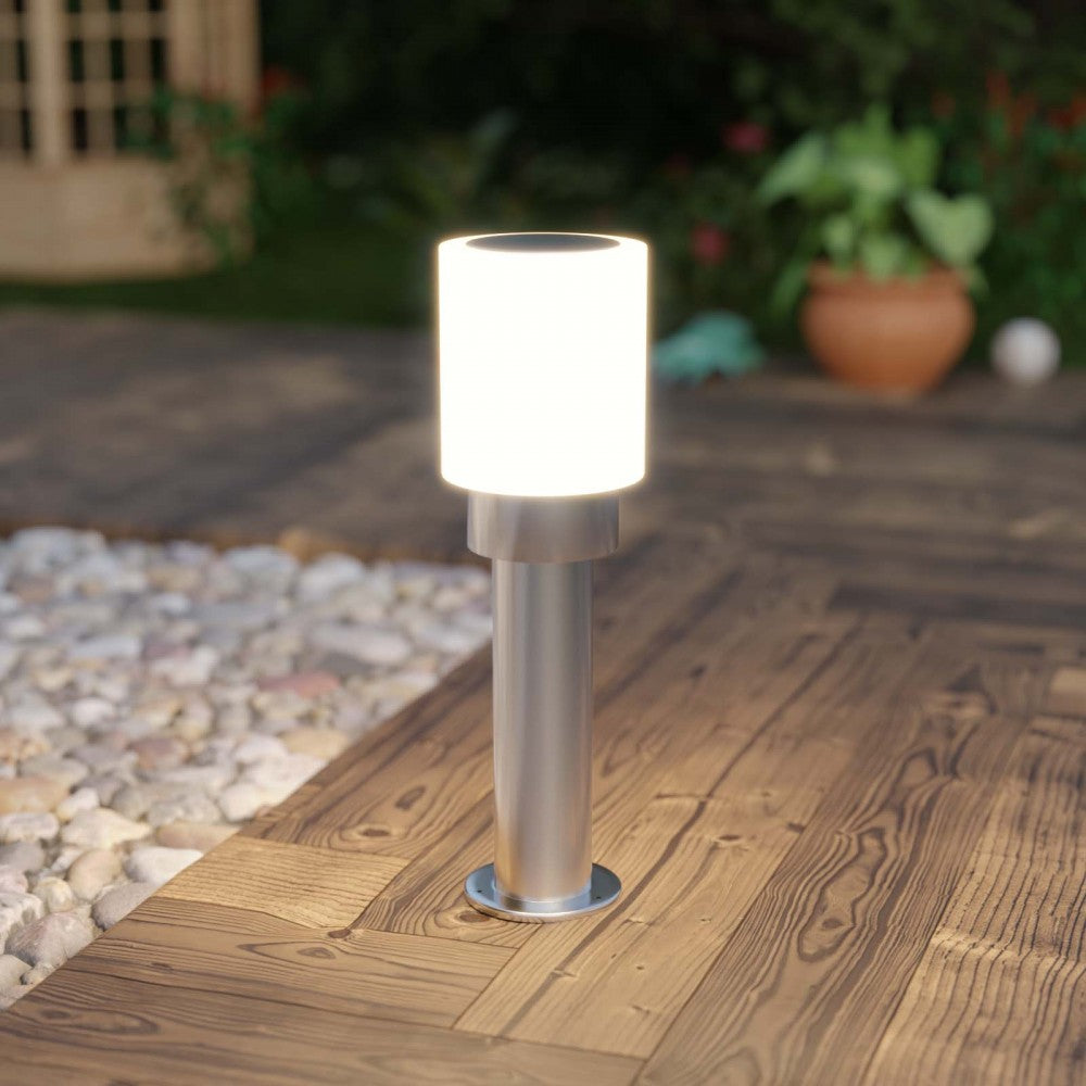 Paletto da Giardino 40cm, acciaio INOX, IK06, IP54, base E27
