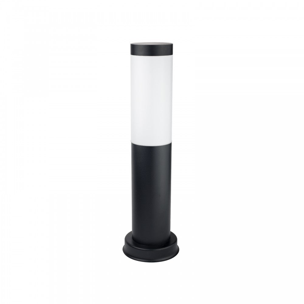 Paletto da Giardino 40cm, acciaio inox NERO, IK06, IP54, base E27
