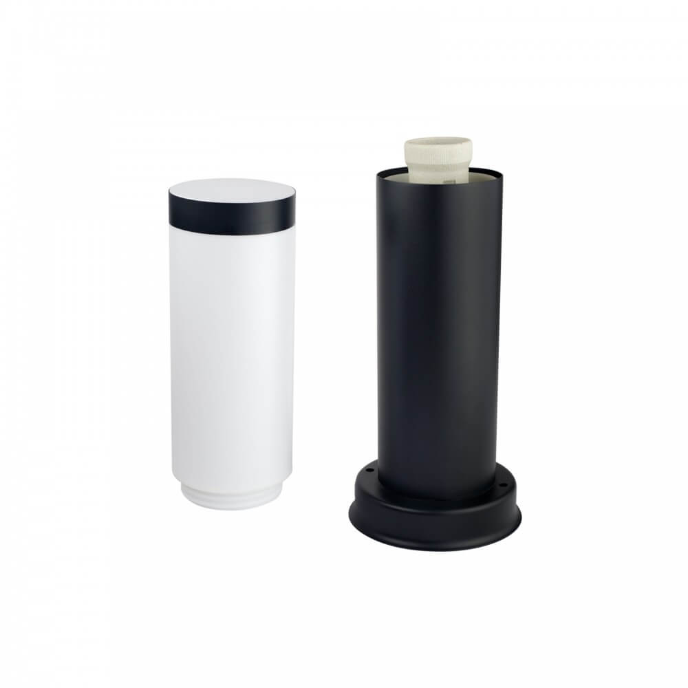 Paletto da Giardino 40cm, acciaio inox NERO, IK06, IP54, base E27
