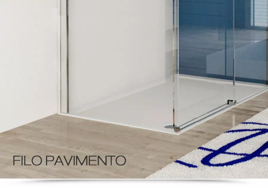 Piatto doccia 80x100 cm ultrapiatto altezza 3,5 cm in policril