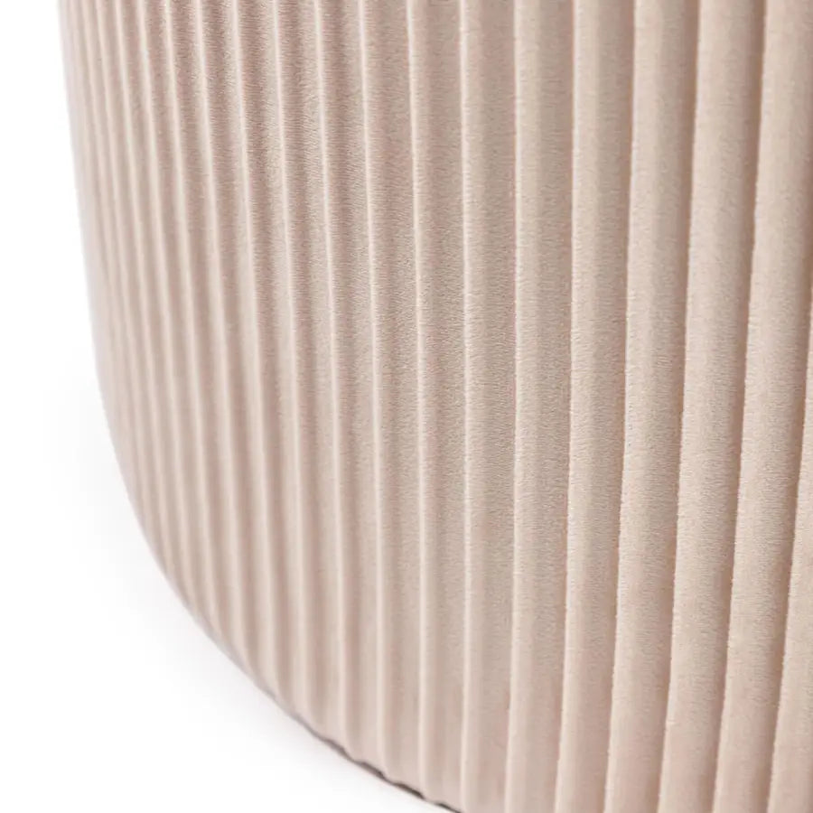 Pouf contenitore 35 cm in velluto crema