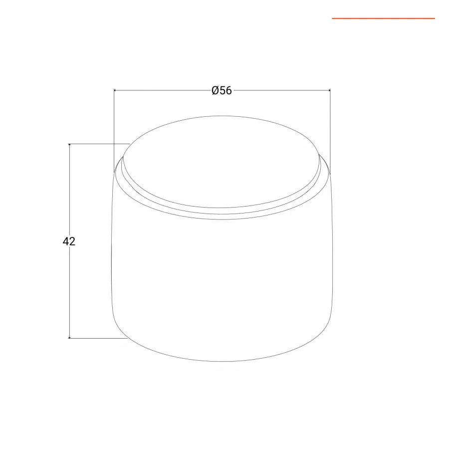 Pouf contenitorem 56 cm con vassoio in velluto grigio caldo
