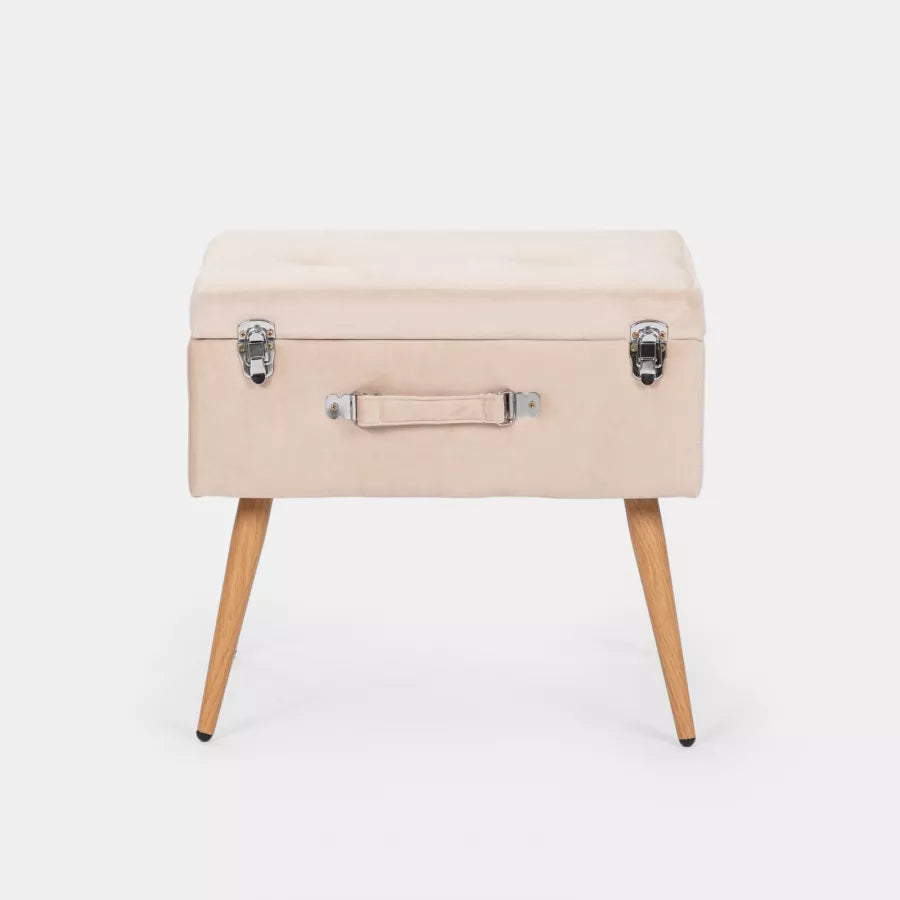 Pouf contenitore silk beige