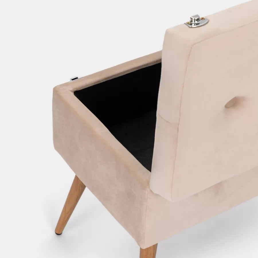 Pouf contenitore silk beige