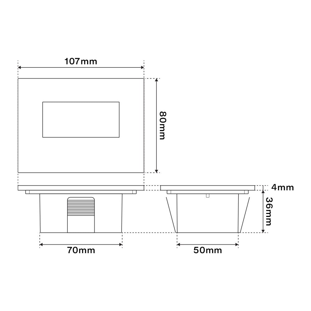 Segnapasso LED 4W per Scatola 503 - Luce Asimmetrica