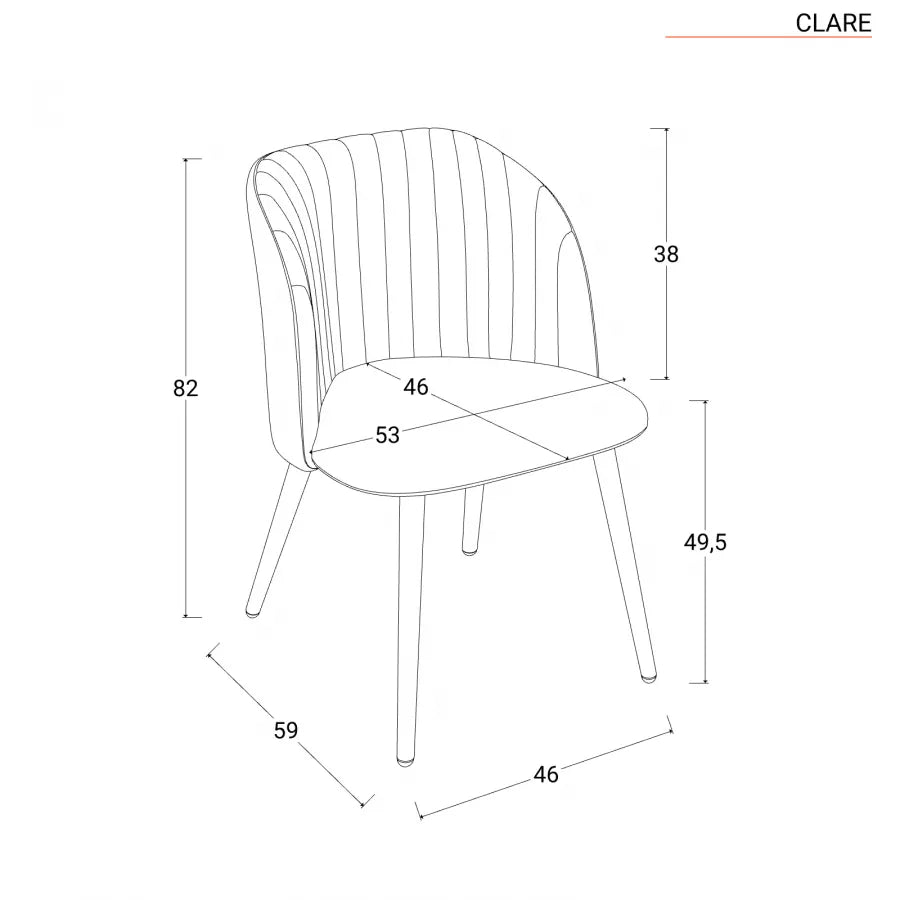 Set 2 sedie in velluto rosa antico