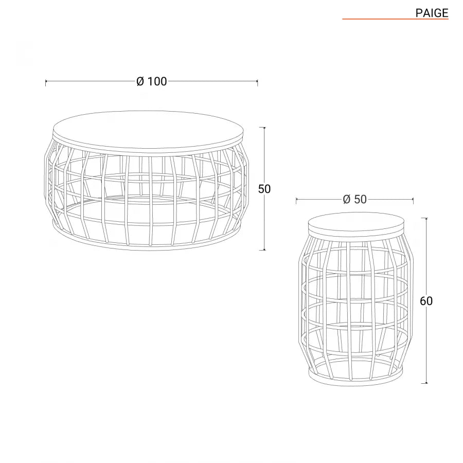 Set 3 tavolini in legno mdf oro e rovere chiaro