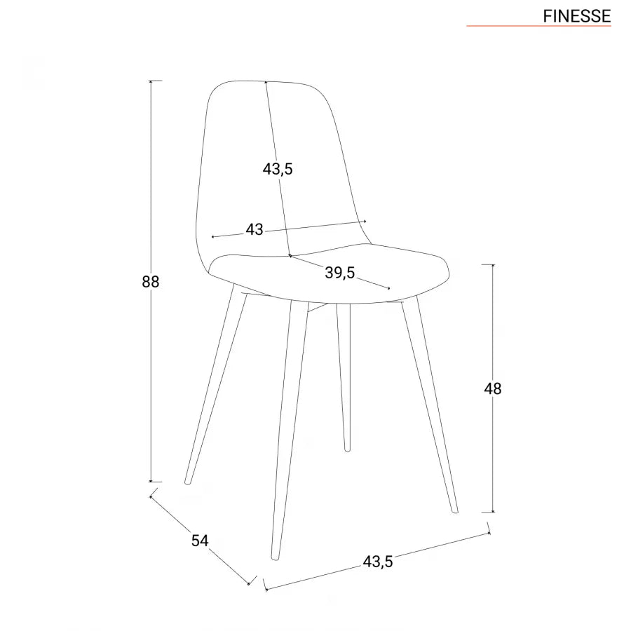 Set 4 sedie in velluto rosa trapuntato con gambe in legno