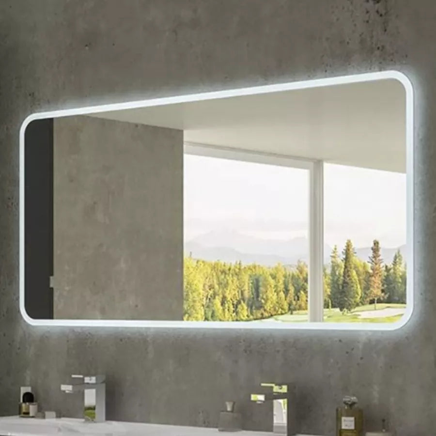 Specchio led 141x70 cm luce fredda anticondensa e reversibile