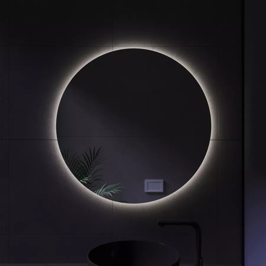 Specchio da bagno tondo Ø 70 cm luce fredda