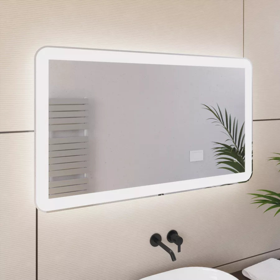 Specchio led 120x70 cm a luce fredda con accensione touch