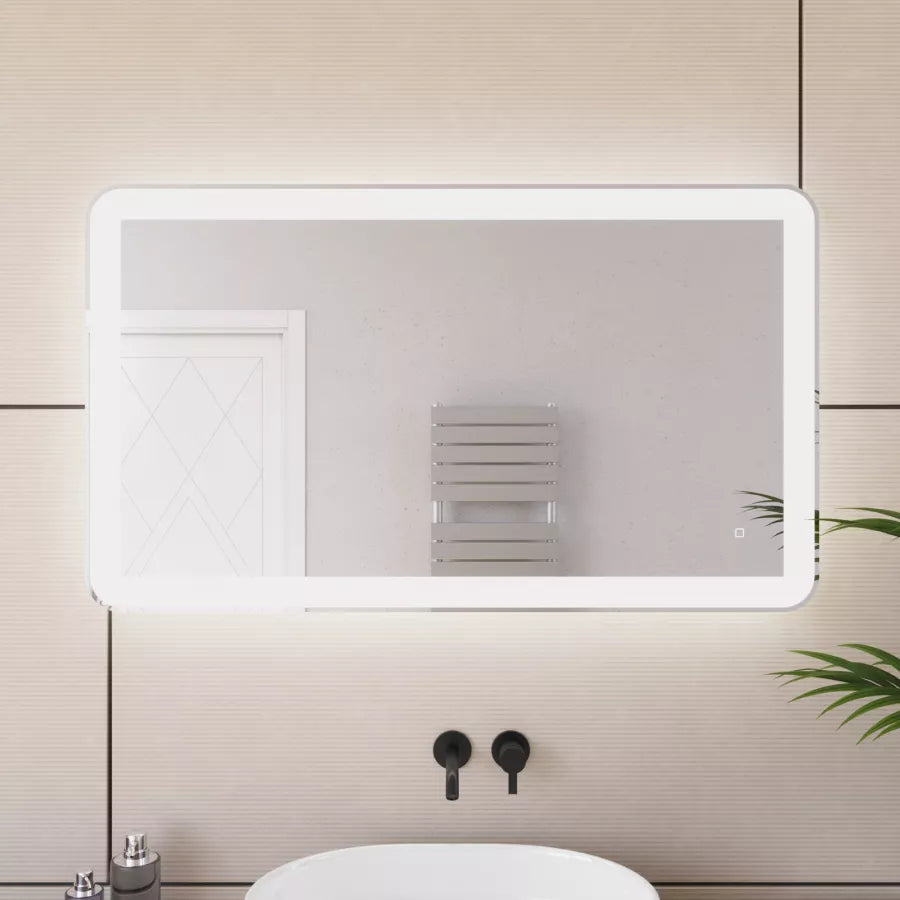 Specchio led 120x70 cm a luce fredda con accensione touch