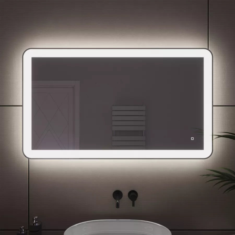 Specchio led 120x70 cm a luce fredda con accensione touch