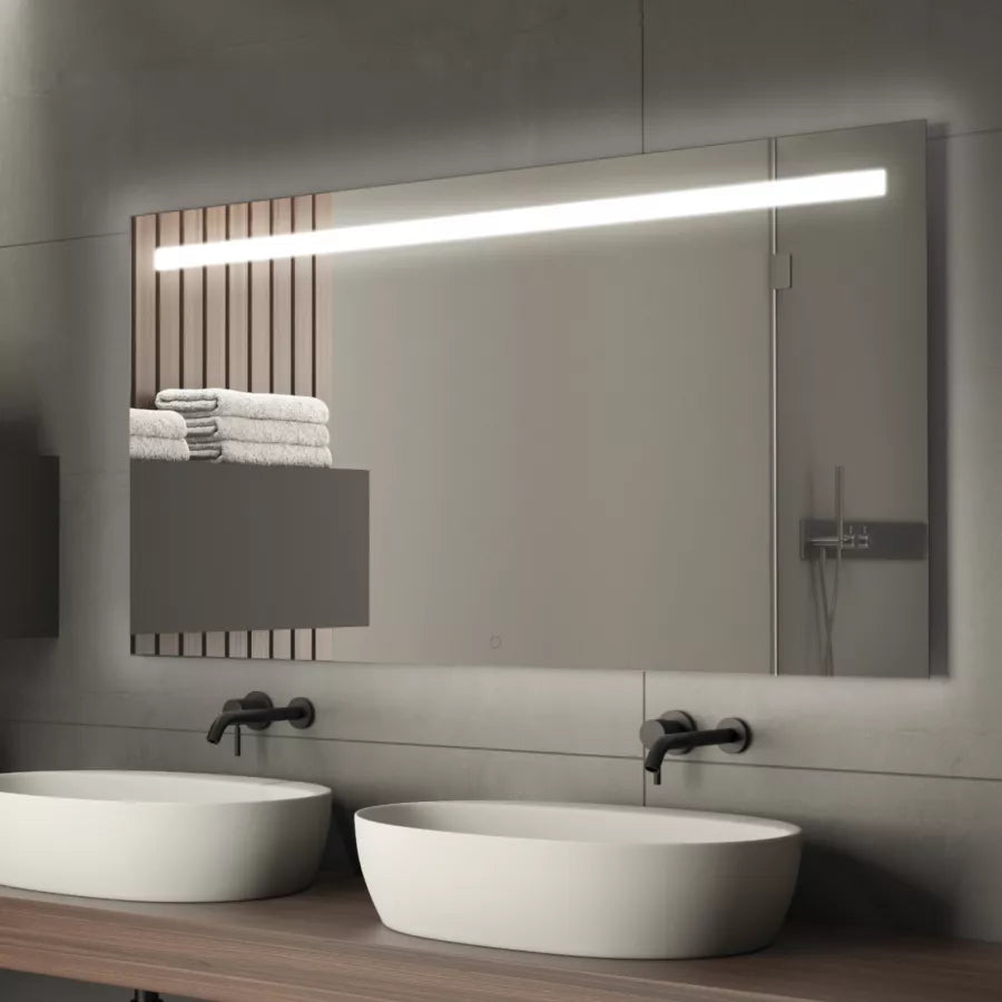Specchio led 140x70 cm luce naturale con accensione touch