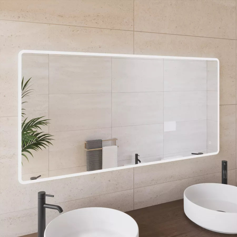 Specchio led 140x70 cm luce fredda con accensione touch