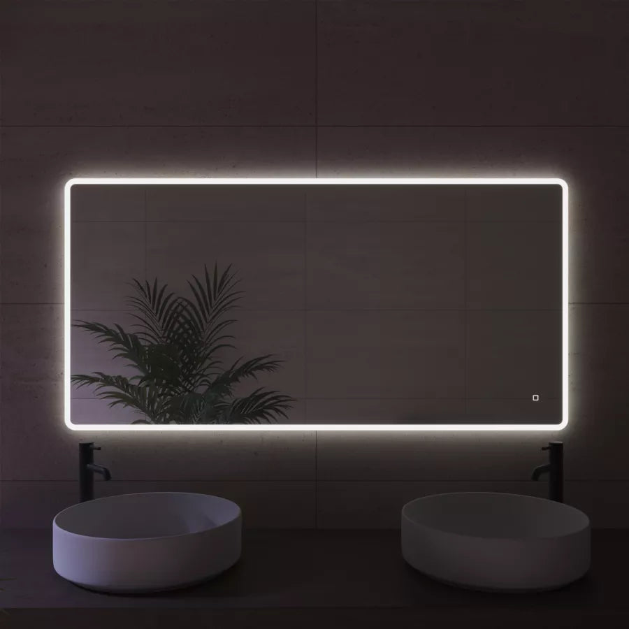 Specchio led 140x70 cm luce fredda con accensione touch
