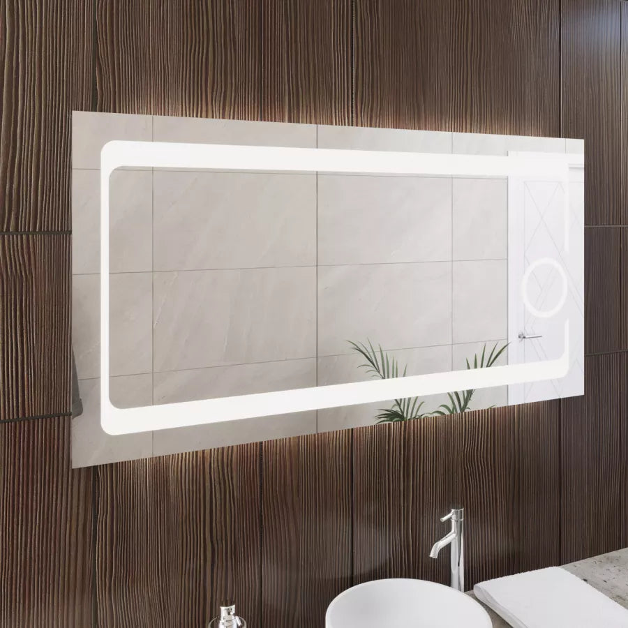 Specchio led 135x70 cm con ingranditore e interruttore