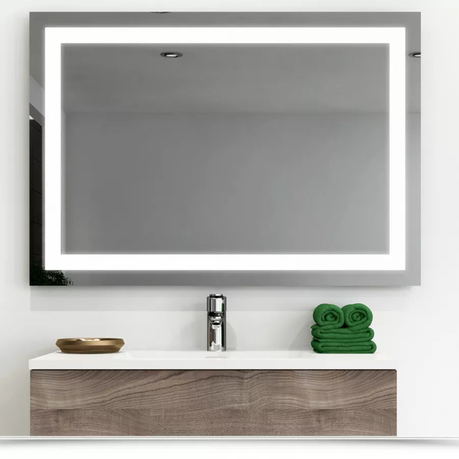 Specchio led 80x140 cm luce fredda con interruttore e reversibile