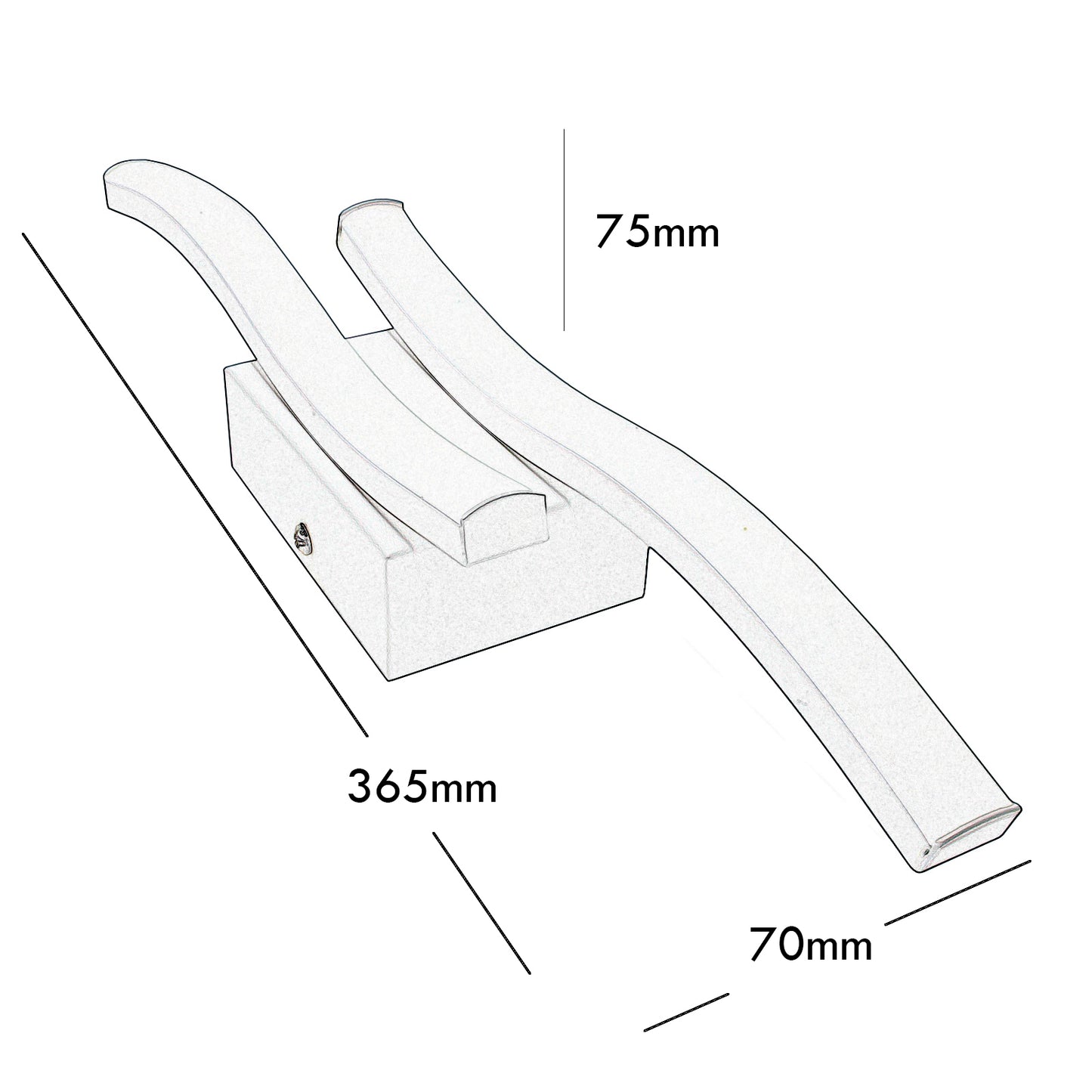 APPLIQUE BIANCO LED STILIZZATA