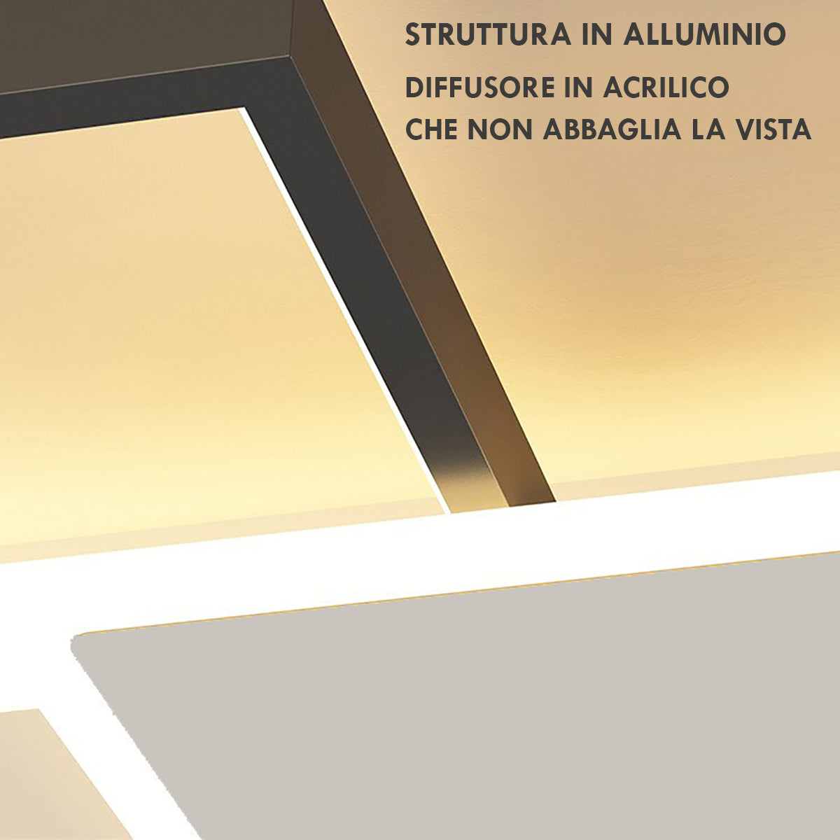GEOMETRIC PLAFONIERA BLUETOOTH DIMMERABILE