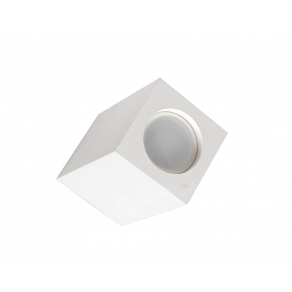 Applique da Soffitto in Gesso Pitturabile 70x70x130mm, 1xGU10