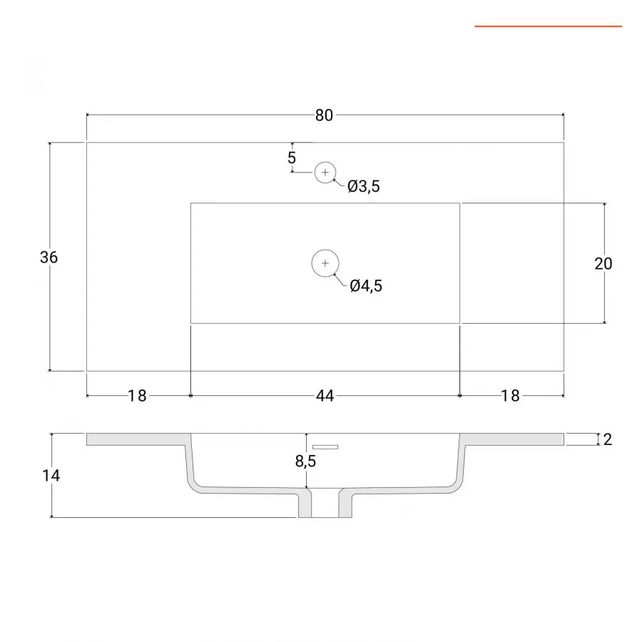 Mobile bagno sospeso 80 cm salvaspazio profondo 35,5 cm con ante cassetti rovere chiaro